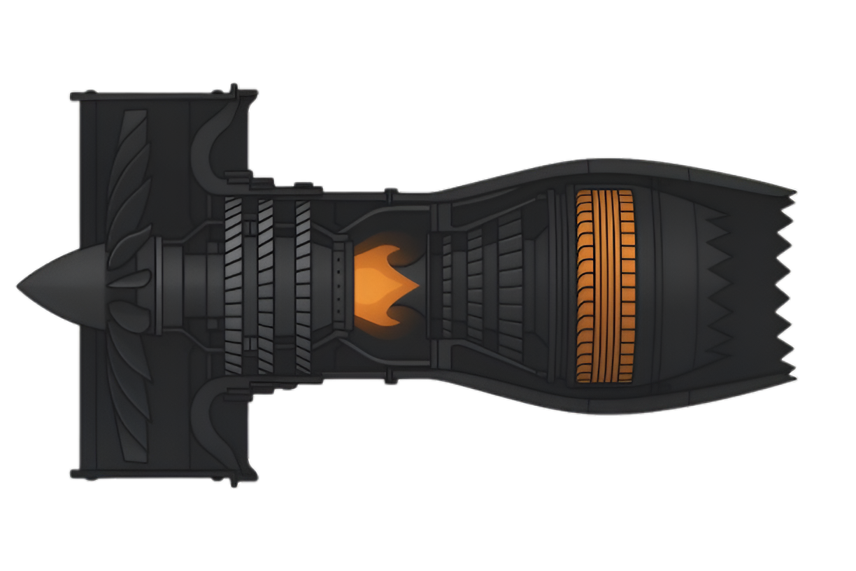 Cross-sectional diagram of Xena XF-1200 engine
